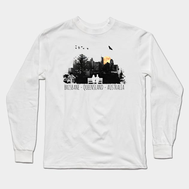 BRISBANE - QUEENSLAND - AUSTRALIA Long Sleeve T-Shirt by wanungara